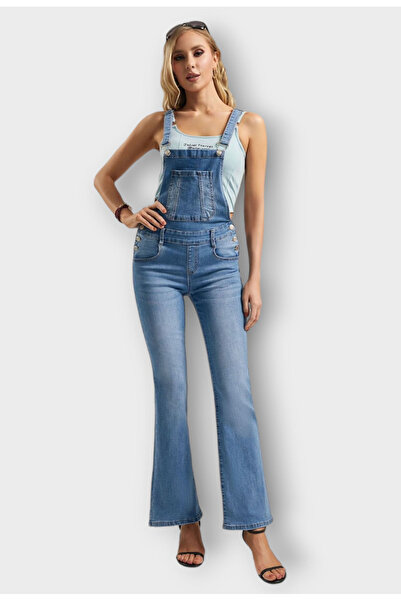 Elis Fashion Single Effect Blue Jumpsuit