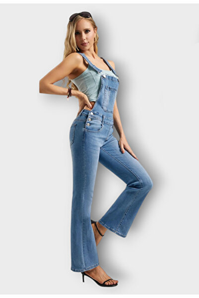 Elis Fashion Single Effect Blue Jumpsuit