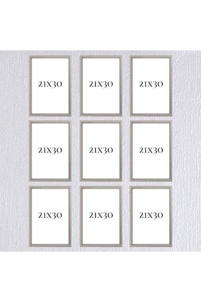 AS TİCARET Nine-Piece 21X30 Frame (No Poster) - Black