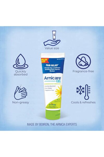 Boiron Arnicare Gel for Relief of Joint Pain, Muscle Pain, Muscle Soreness, and Swelling from Bruise