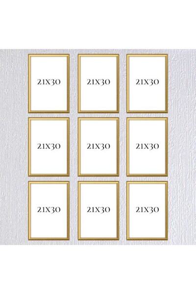 AS TİCARET Dokuzlu 21x30 Çerçeve ( Postersiz ) - siyah