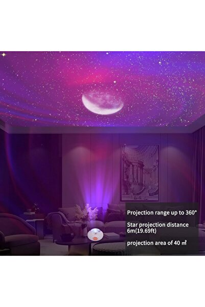 Fipka PRECHANA Flying Saucer Galaxy Projector Aurora Projector 2-in-1, Star Projector with 56 Light Effect