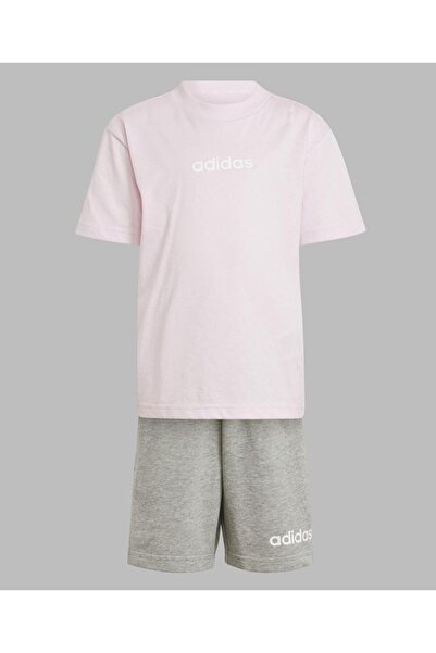 adidas ESSENTIALS T-SHIRT SET-Clear Pink/White