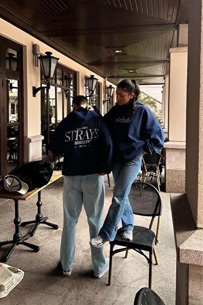 ZAVIXO -Unisex Printed S'Club Sweatshirt, 3-Thread Quality Fabric, Oversized Cut
