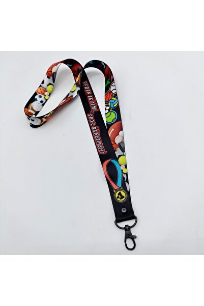 Genel Markalar Siyah zeminli BEDEN EĞİTİMİ ve SPOR ÖĞRETMENİ DÜDÜK İPİ