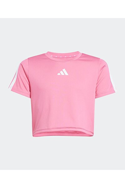 adidas TRAIN ESSENTIALS 3-STIPES T-SHIRT SET-Pink