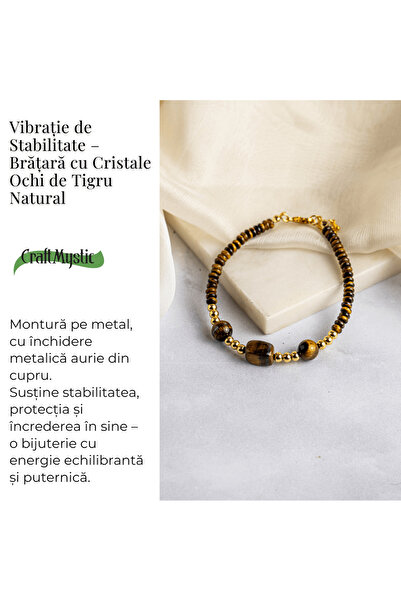 craftmystic Stability Vibration - Tiger Eye Bracelet
