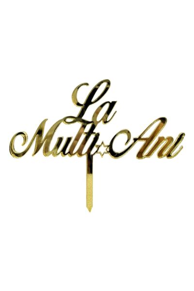 OEM Topper tort La multi ani, Promotional Print, LMA01, oglinda acrilica auri...