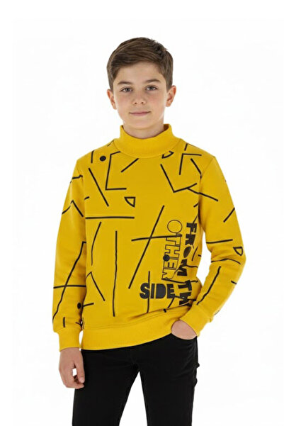 CRASSİ Boy's Sweatshirt with Raised Letters, 2 Thread Count