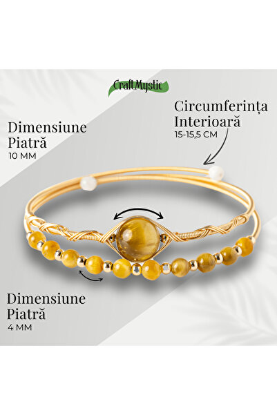 craftmystic Power and Protection - Golden Tiger Eye Bracelet