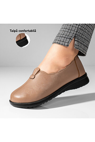 Modlet.ro Дамски тъмнобежови ниски ежедневни обувки MOD10942