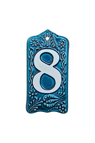 Yılmazel Tulip Patterned Ceramic Door Number 0-9 | Outdoor Durable