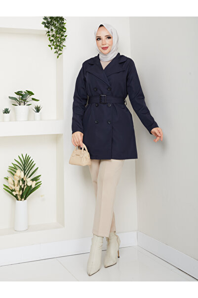 modapark.ist Γυναικεία καμπαρντίνα με λεπτομέρεια με ζώνη