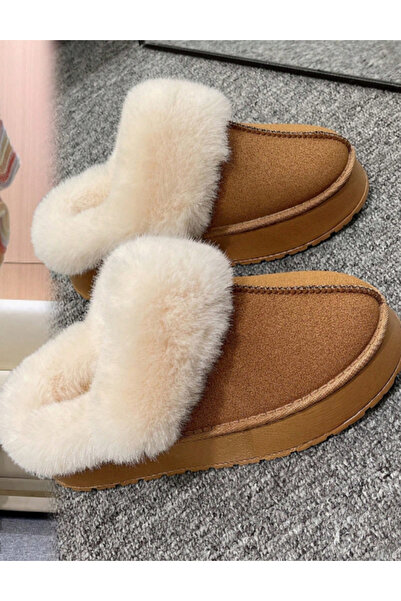Sheya Shein fur clogs, brown
