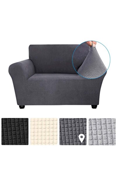 fun zone Decdeal Single Seat Sofa Cover Grey