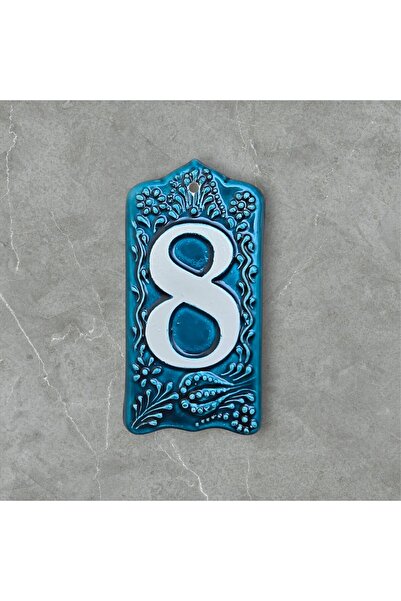 Yılmazel Tulip Patterned Ceramic Door Number 0-9 | Outdoor Durable