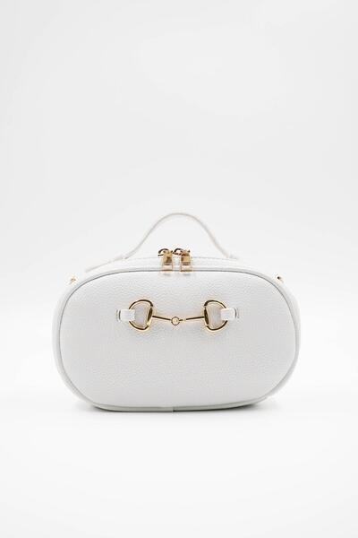 Aron Atelier Bonnie Beyaz Aksesuar Detaylı Kadın Omuz Çantası