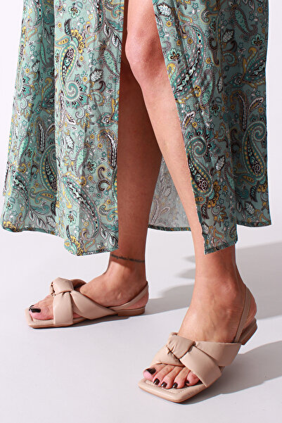 İDİL Beige Skin Women's Sandals