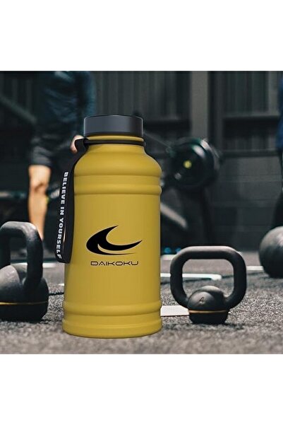 Daikoku Yellow double-walled stainless steel thermos, 1.30 l,