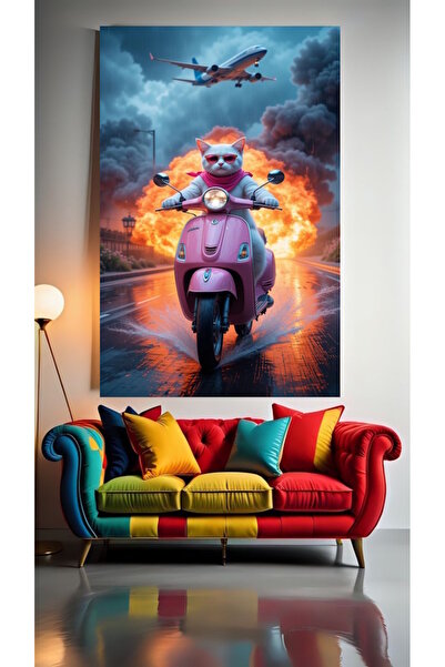 özkacar MOTORCYCLE CAT 2 Home Wall Salon Salon de înfrumusețare Birou Magazin...