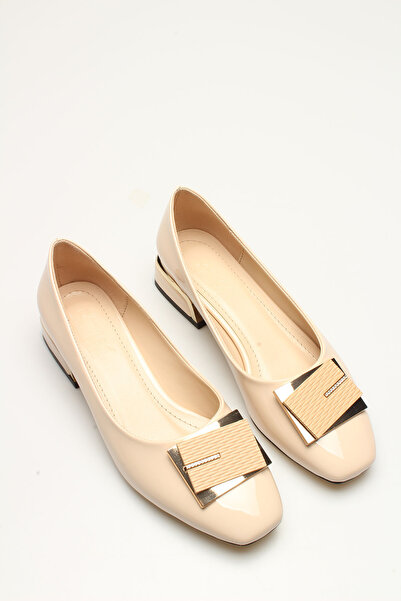 İDİL BEIGE RUGAN BUCKLE WOMEN'S HEELS