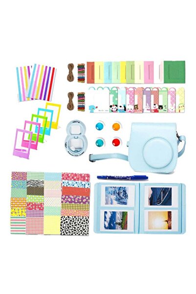 Arabest Camera Accessories Compatible with Fujifilm Instax Mini 9 or Mini 8 8+ ,10-In-1, Ice Blue