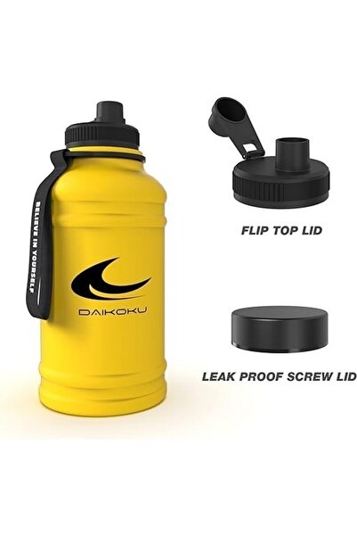 Daikoku Yellow double-walled stainless steel thermos, 1.30 l,