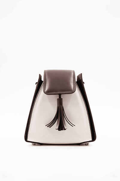 Aron Atelier Pyramid Kahve Halka Aksesuar Detaylı Kadın El Çantası