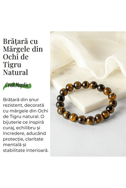 craftmystic Power and Protection - 10mm Tiger Eye Bracelet