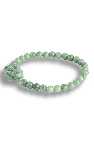 craftmystic Brățară din Jadit Rusesc cu Pixiu - Protecție și Abundență