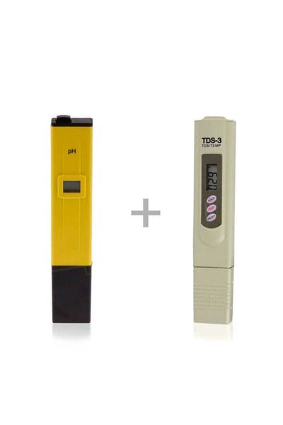 Temiz Pazar 2'li Su Test Cihazı Test Aleti Ph Metre + Tds Metre