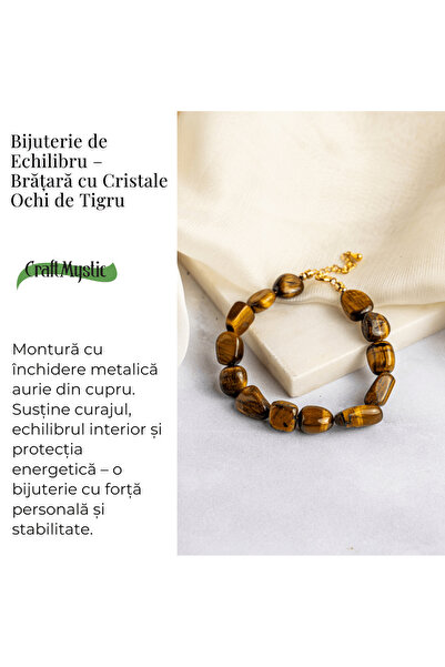 craftmystic Balance Jewellery - Tiger Eye Crystal Bracelet