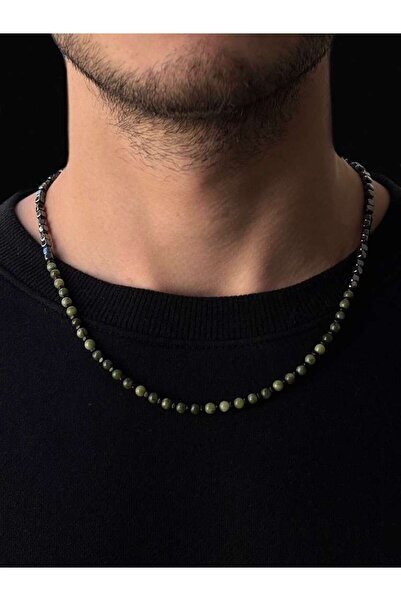 voqplus قلادة حجر طبيعي للرجال KY0003