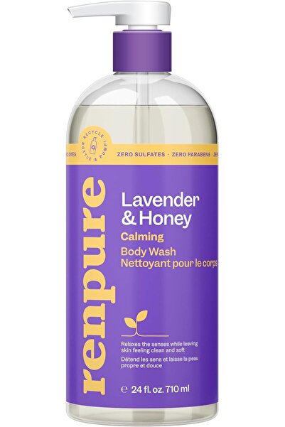 Renpure غسول الجسم باللافندر والعسل، 24 أونصة