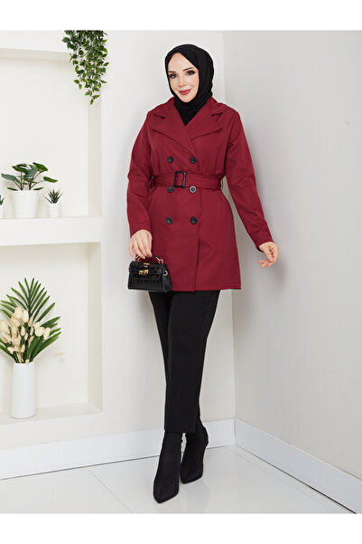 modapark.ist Γυναικεία καμπαρντίνα με λεπτομέρεια με ζώνη