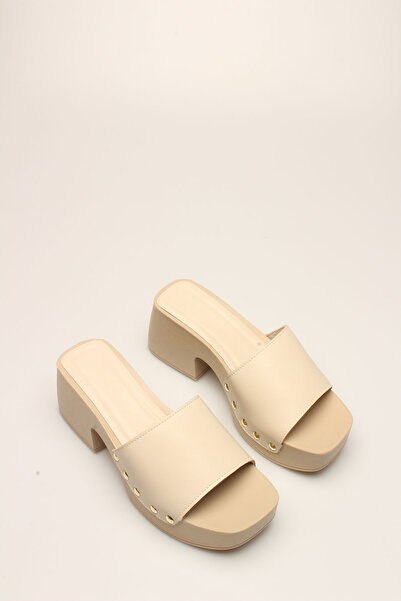 İDİL Ekru Skin Women's Clogs