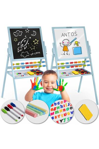 Other Ricokids Magnetic Chalkboard Rotating Board - Blue