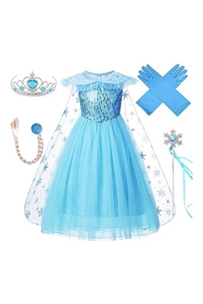 fun zone Generic Snow Queen Costume Dress With Accessory Set 130cm