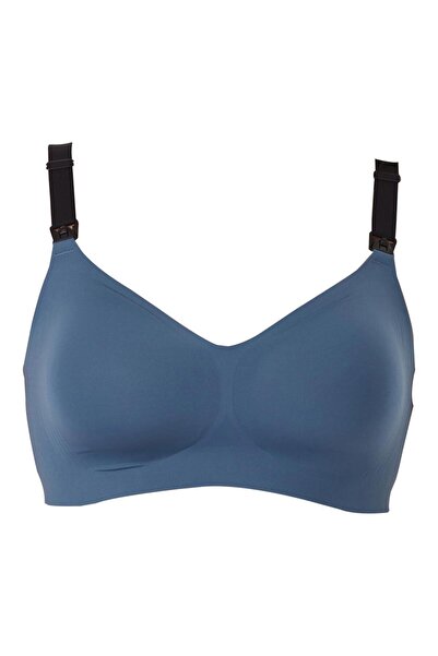 Momcozy Stylish V Jelly Strip Lift Nursing Bra - FB001 - Nordic Blue M