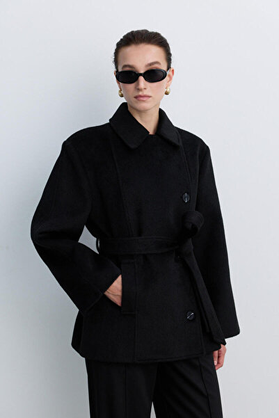 BE BLUE Black Medium Size Overcoat