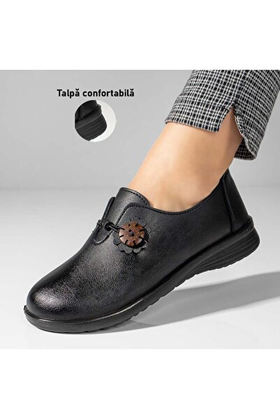 Modlet.ro Дамски черни ниски ежедневни обувки MOD10945