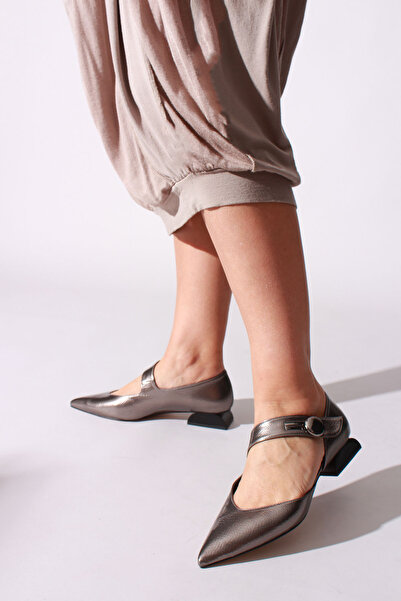 İDİL Platinum Wrinkled Patent Leather Casual Women's