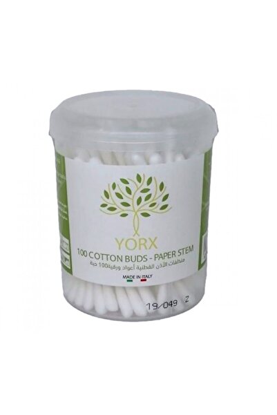 Yorx منظفات الاذن القطنية اعواد ورقية 100 حبة من يوركس