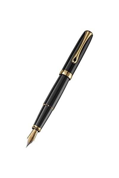 Diplomat Stilou Excellence A2, cu penita M, din otel inoxidabil - Black Lacqu...