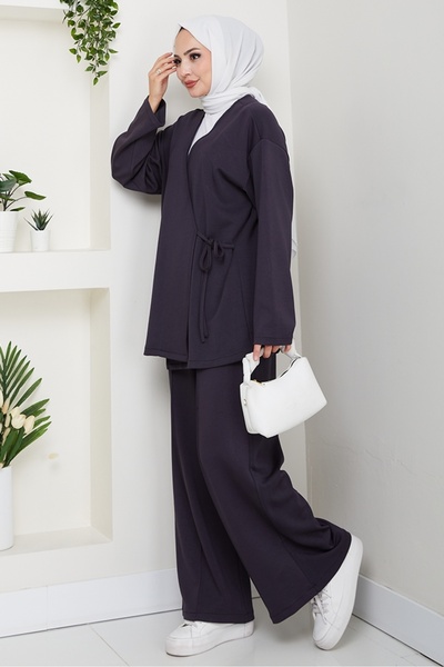 Bestenur Kimonolu Double Suit 1623 - Anthracite