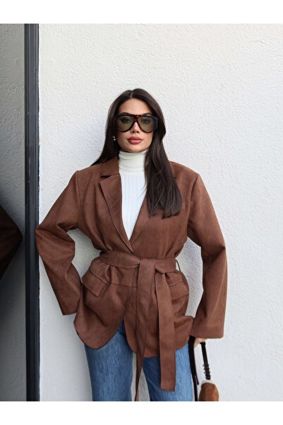 ESRAHELVACI Μπουφάν από καστόρι με ζώνη