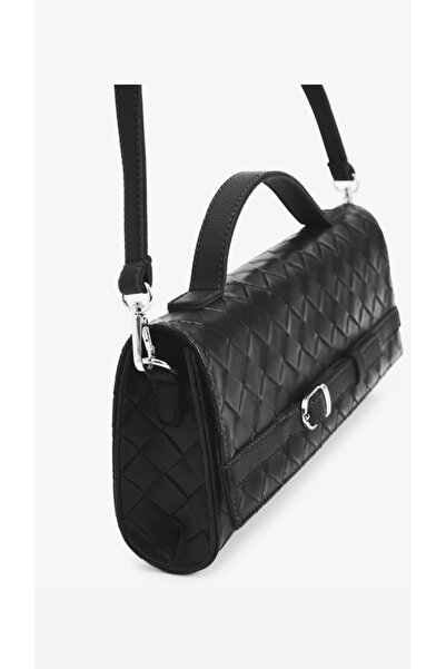 Koton Women's Faux Leather Shoulder Bag with Buckle Detail Handle and Strap