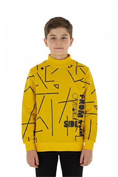 CRASSİ Boy's Sweatshirt with Raised Letters, 2 Thread Count