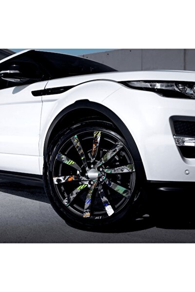 Avex Set 4 Folii Imprimate Outdoor Cu Ecosolvent, Autoadezive, Pentru Decorarea Jantelor Auto, Dimetru 60