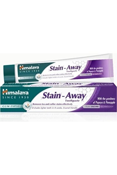Himalaya Herbals Himalaya Stain Away Toothpaste 75ml, removes tea & coffee stains, 100% vegetarian, fluoride-free
